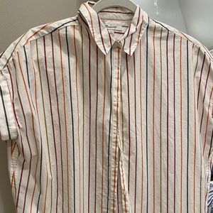 madewell multicolored striped button down shirt